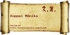 Koppel Mónika névjegykártya