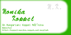 monika koppel business card